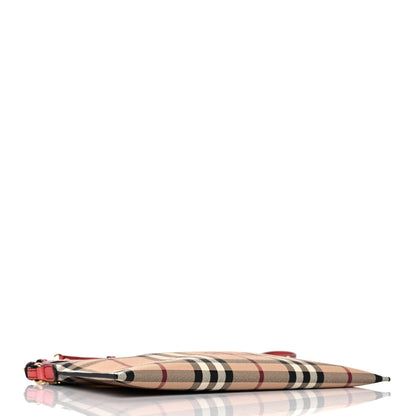 Burberry Haymarket Check Peyton Crossbody Clutch Bag Dusty Pink 4 of 9