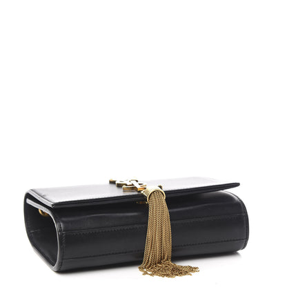 Saint Laurent Calfskin Small Classic Monogram Kate Tassel Satchel Black 3 of 8