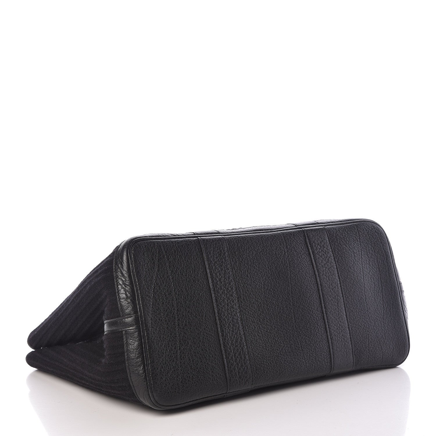 Hermes Ribbed Wool Negonda Garden Party MM 36 Black 4 of 13