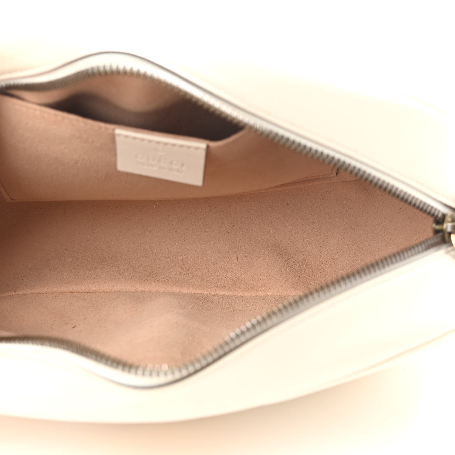 Gucci Calfskin Matelasse Small GG Marmont Chain Shoulder Bag White 5 of 10