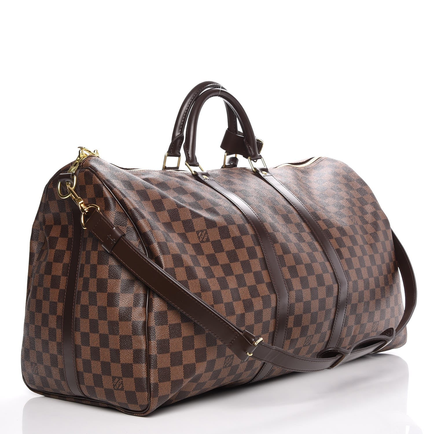 Louis Vuitton Damier Ebene Keepall Bandouliere 55 3 of 12
