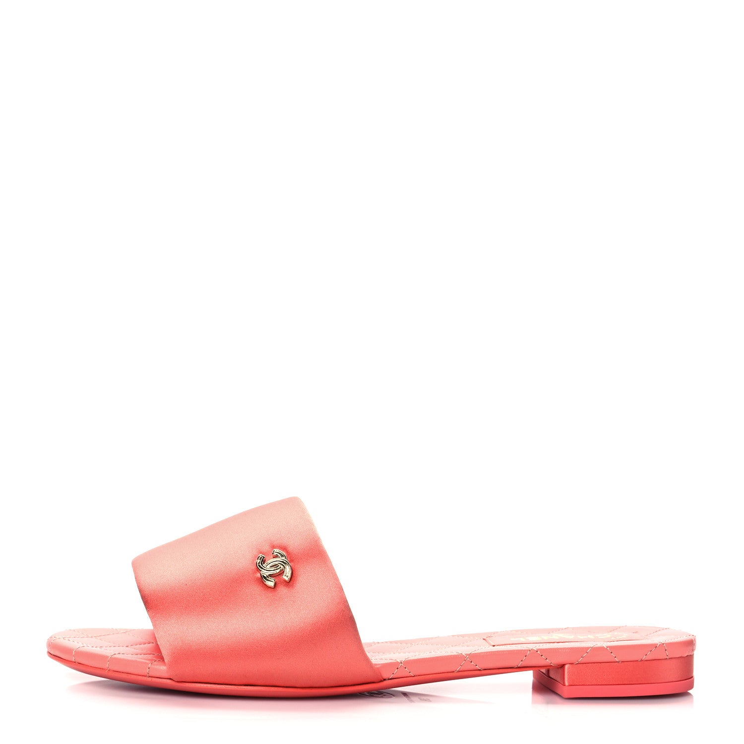 Chanel Satin Mule Sandals 38 Pink 1 of 8