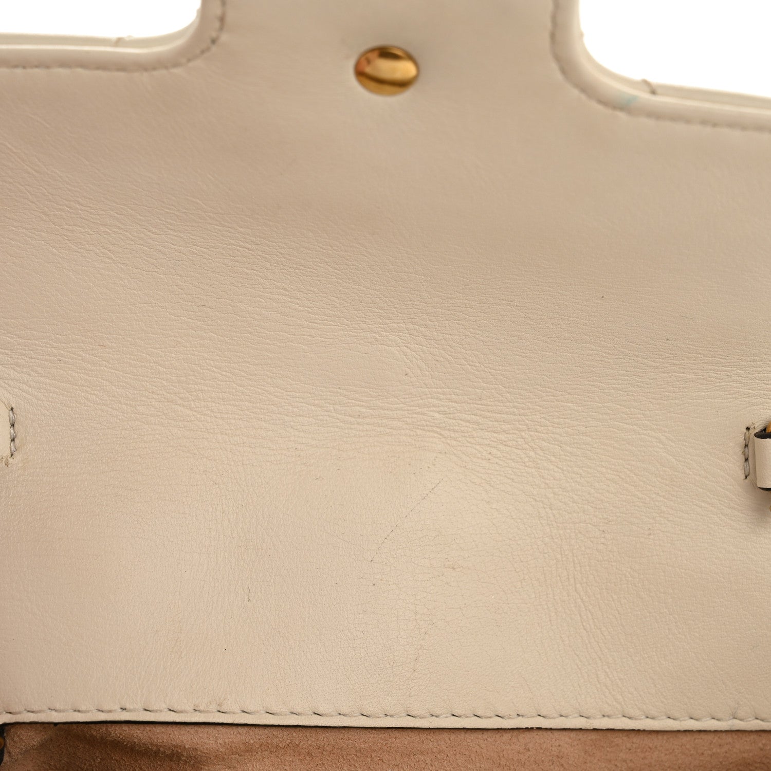Gucci Calfskin Matelasse Super Mini GG Marmont Shoulder Bag White 11 of 15