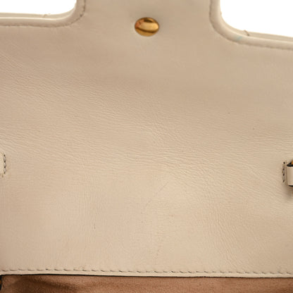 Gucci Calfskin Matelasse Super Mini GG Marmont Shoulder Bag White 11 of 15