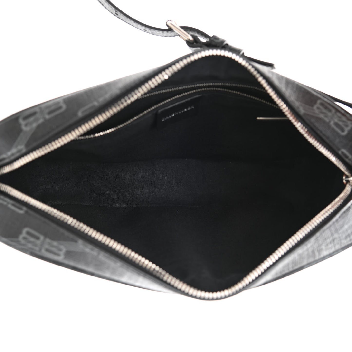Coated Canvas BB Monogram Medium Signature Camera Bag Black Grey