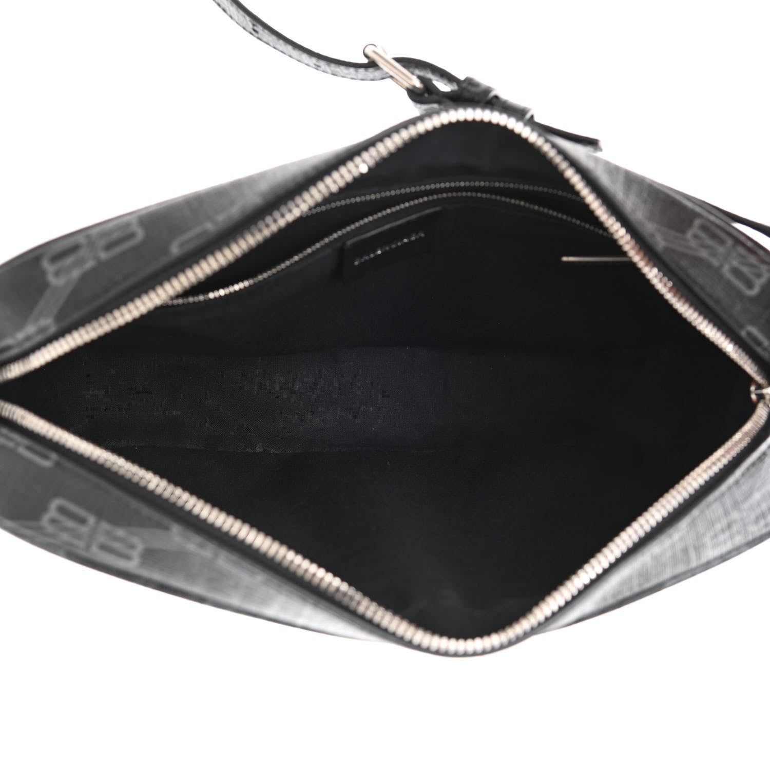 Balenciaga Coated Canvas BB Monogram Medium Signature Camera Bag Black Grey 5 of 8