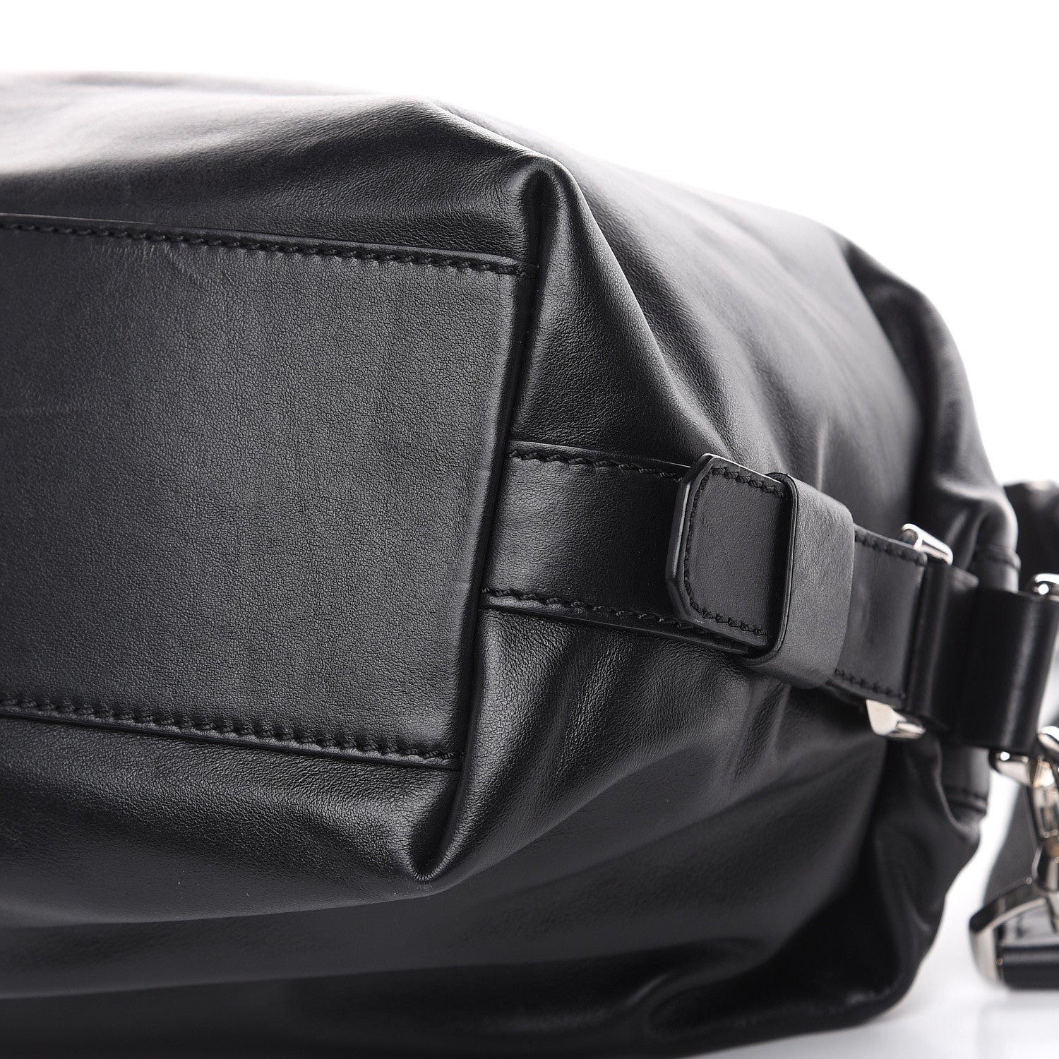 Givenchy Waxed Calfskin Small Nightingale Logo Strap Black 9 of 19