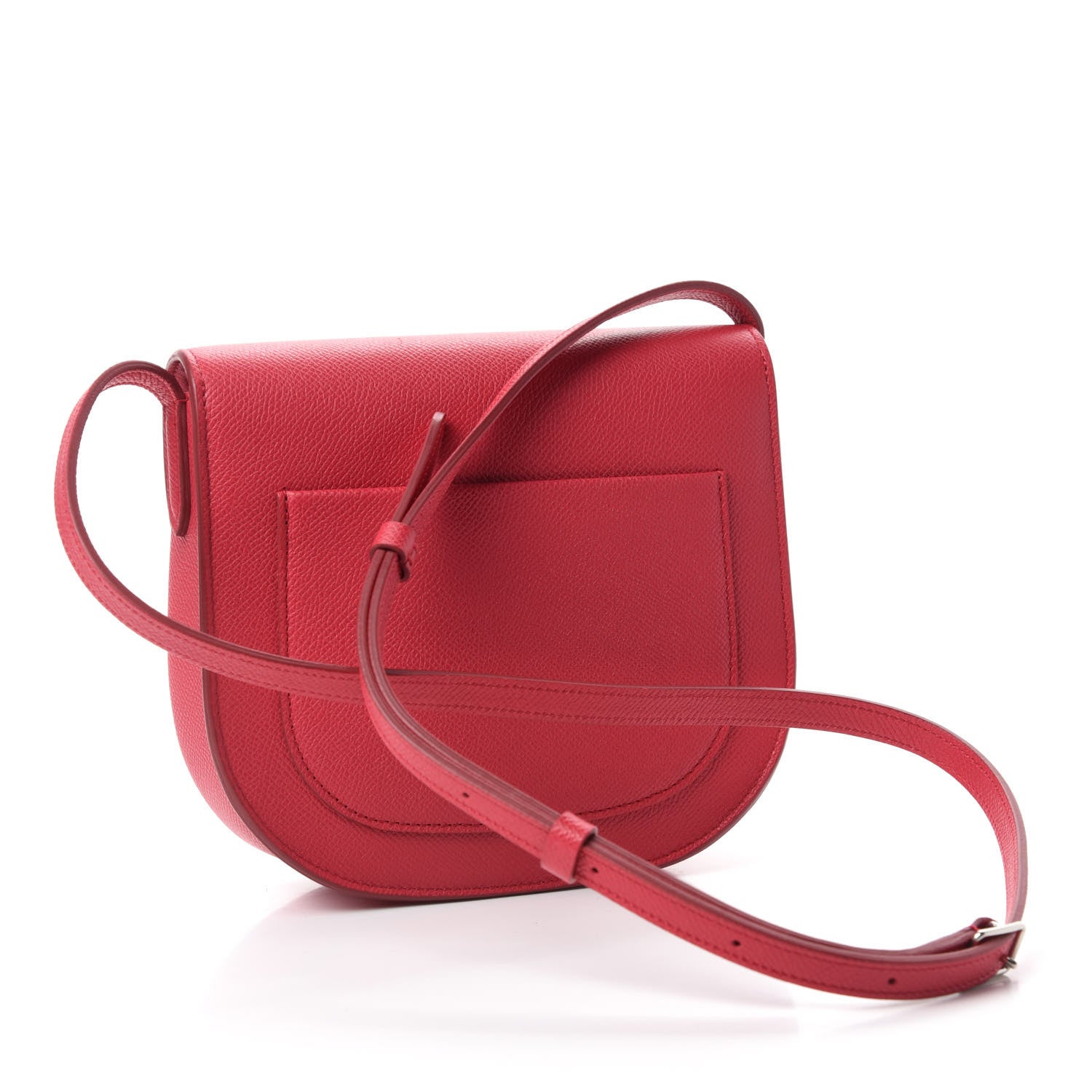 Celine Grained Calfskin Small Trotteur Dark Pink 3 of 9