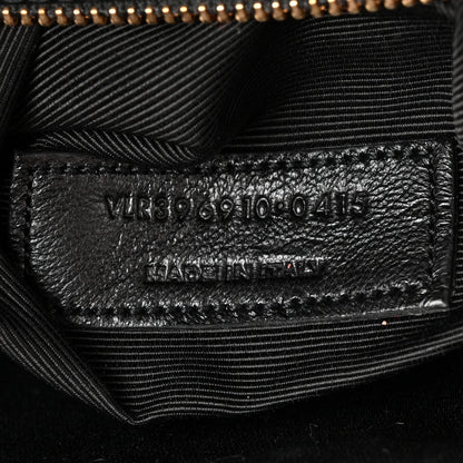 Saint Laurent Grain De Poudre Matelasse Chevron Large Monogram Satchel Oxblood 7 of 10