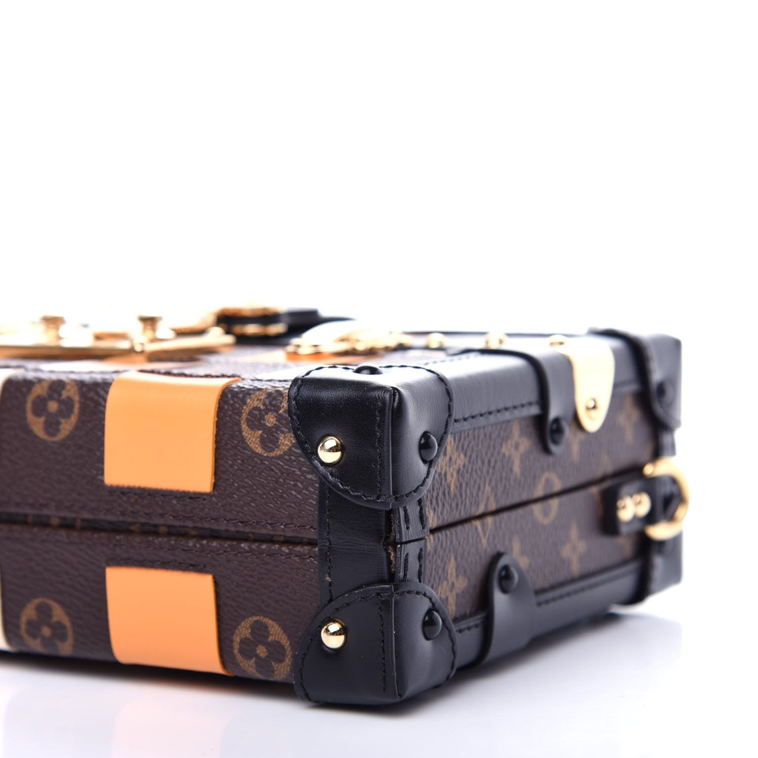Louis Vuitton Monogram Tressage Petite Malle Beige White Orange 9 of 10