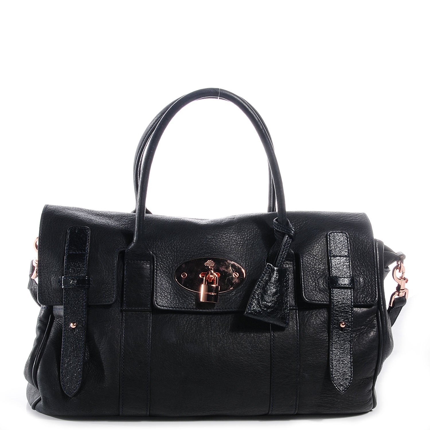 Mulberry Goatskin Heritage Bayswater Satchel Black 1 of 9