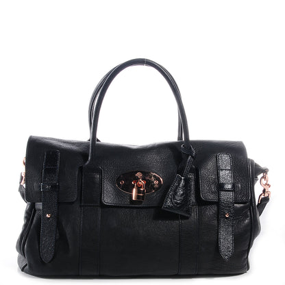 Mulberry Goatskin Heritage Bayswater Satchel Black 1 of 9