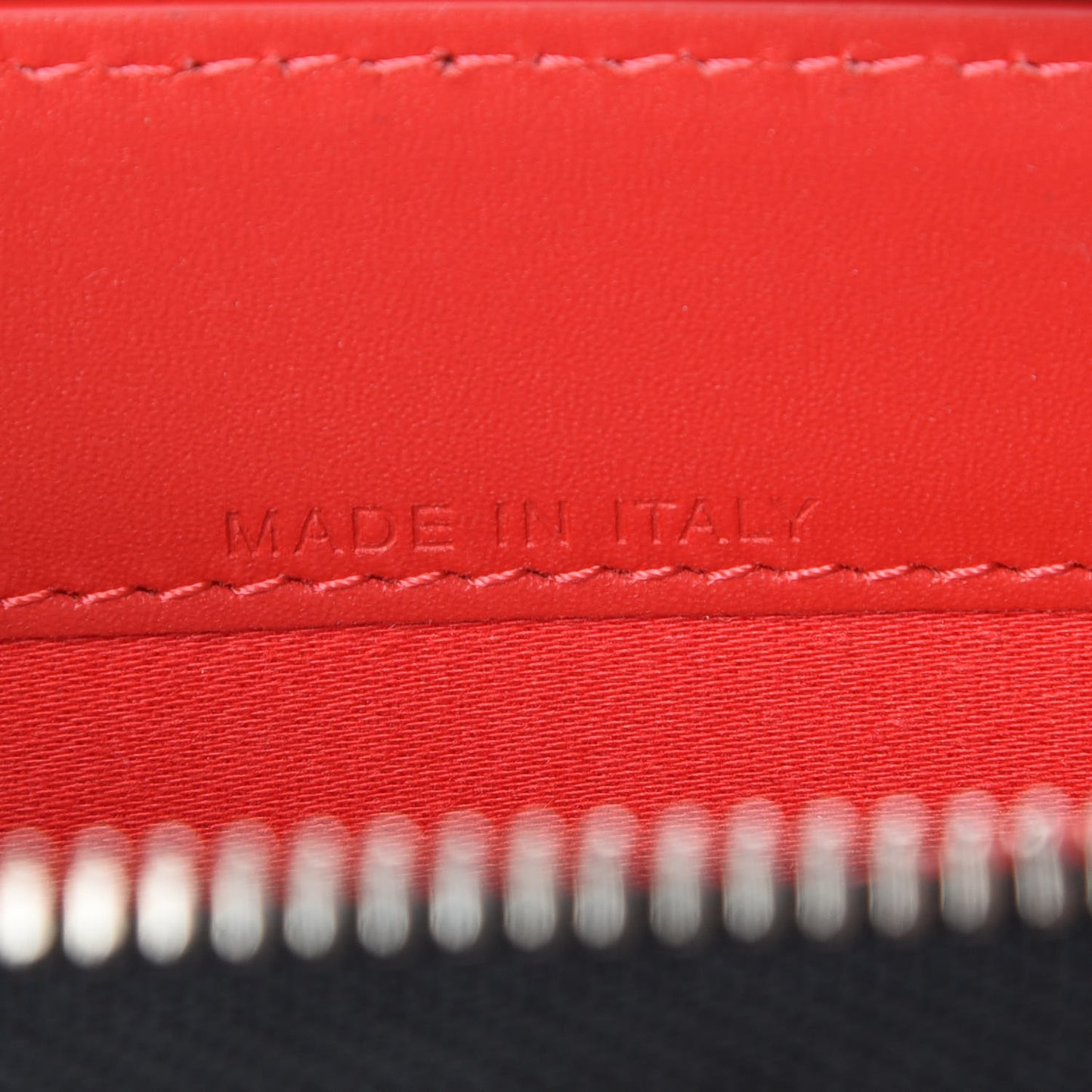 Calfskin Panettone Logo Zip Around Wallet Black