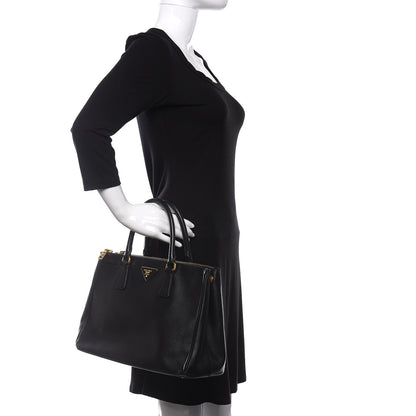 Prada Saffiano Medium Galleria Double Zip Tote Black 2 of 10