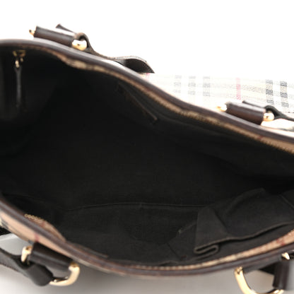 Burberry Haymarket Check Medium Regent Tote Chocolate 5 of 19