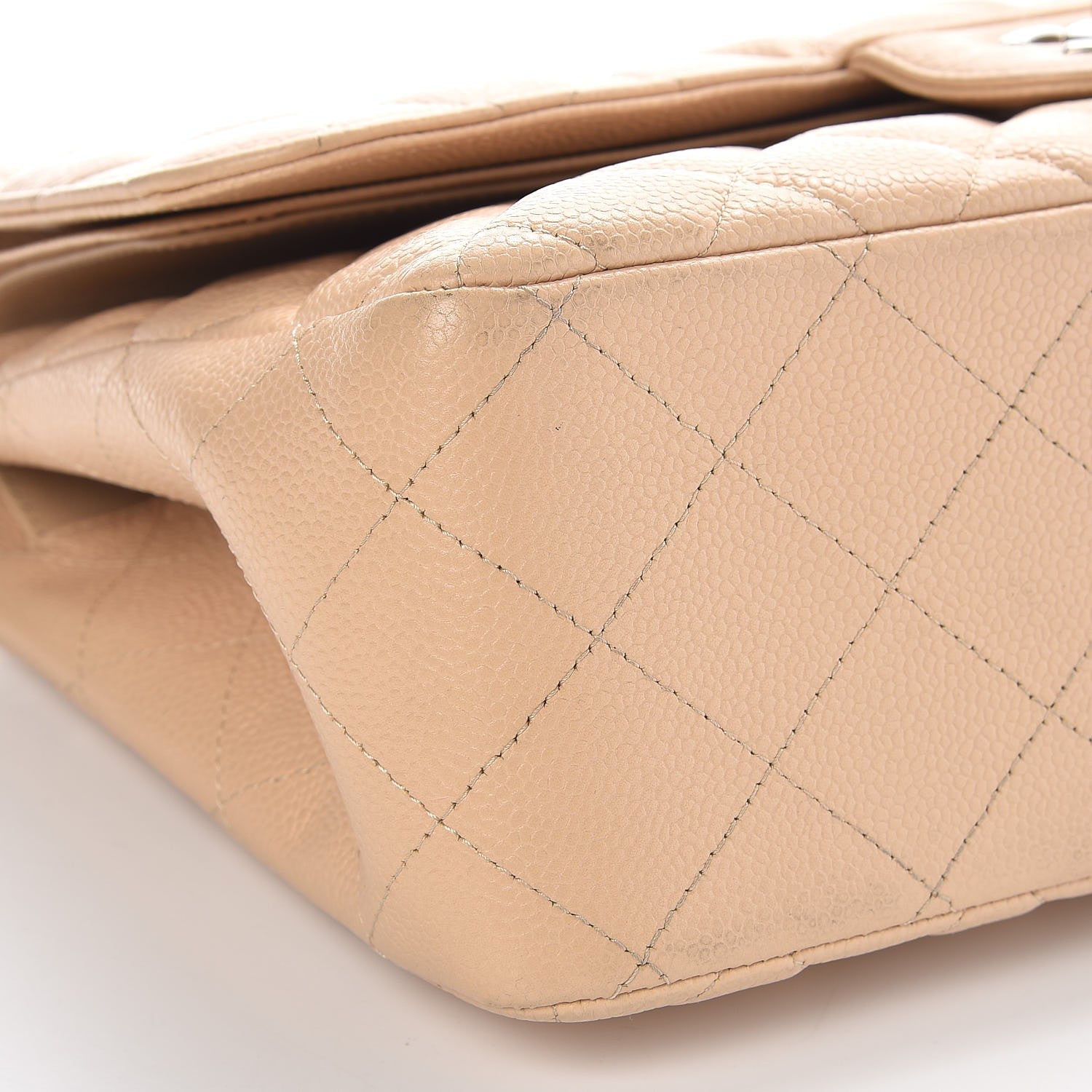 Chanel Caviar Quilted Jumbo Double Flap Beige Clair 8 of 9