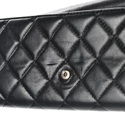 Chanel Lambskin Quilted Large Gusset Flap Wallet Black 19 of 24