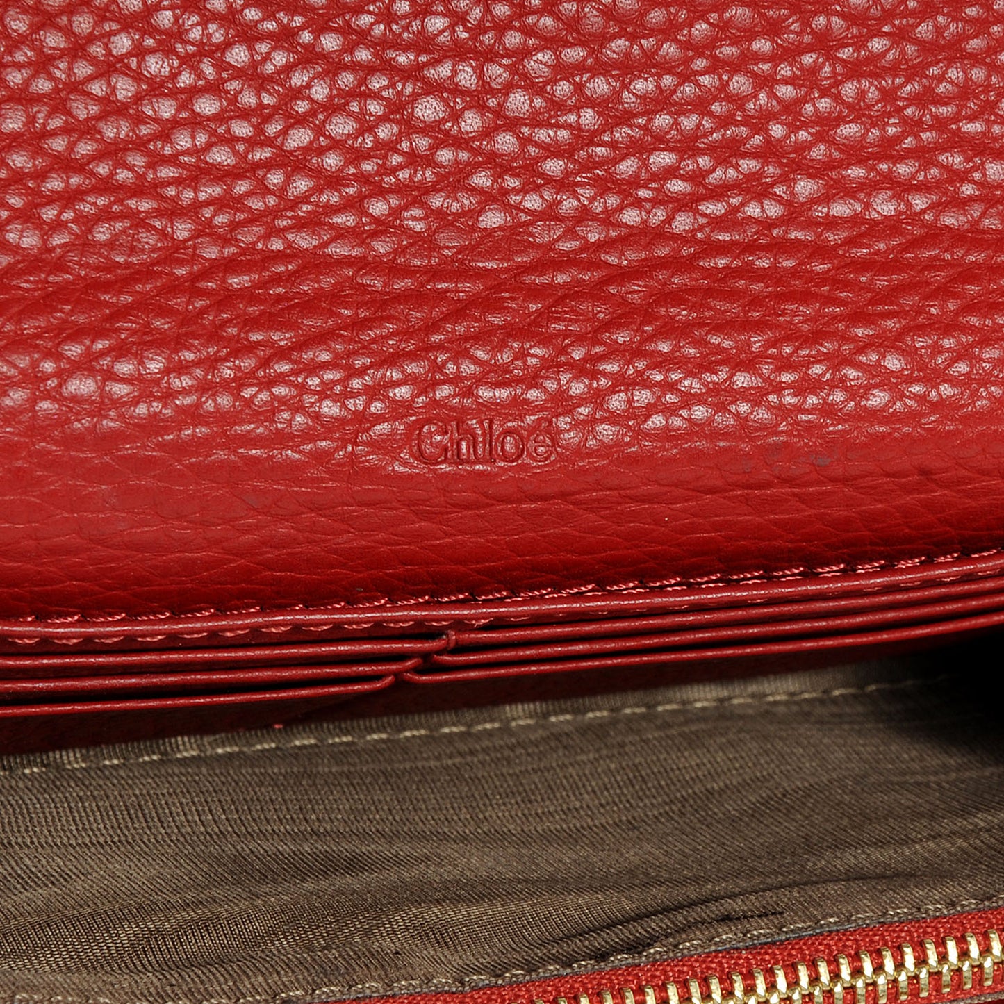 Leather Marcie Continental Flap Wallet Poppy