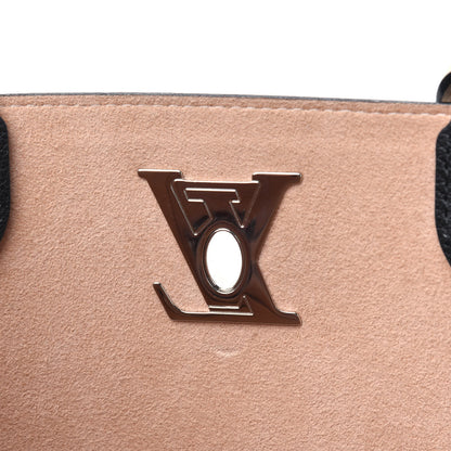 Louis Vuitton Calfskin Lockme Cabas Vanille Black 13 of 23