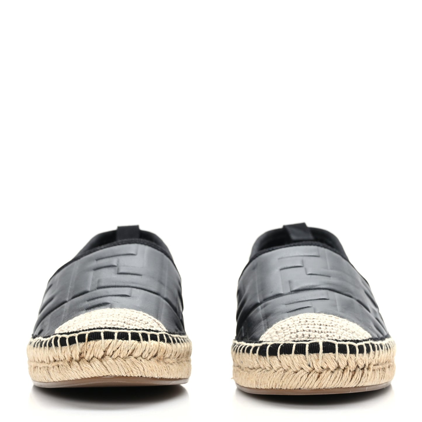 Nappa FF Embossed Espadrilles 39.5 Black