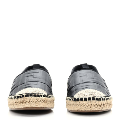 Fendi Nappa FF Embossed Espadrilles 39.5 Black 2 of 7