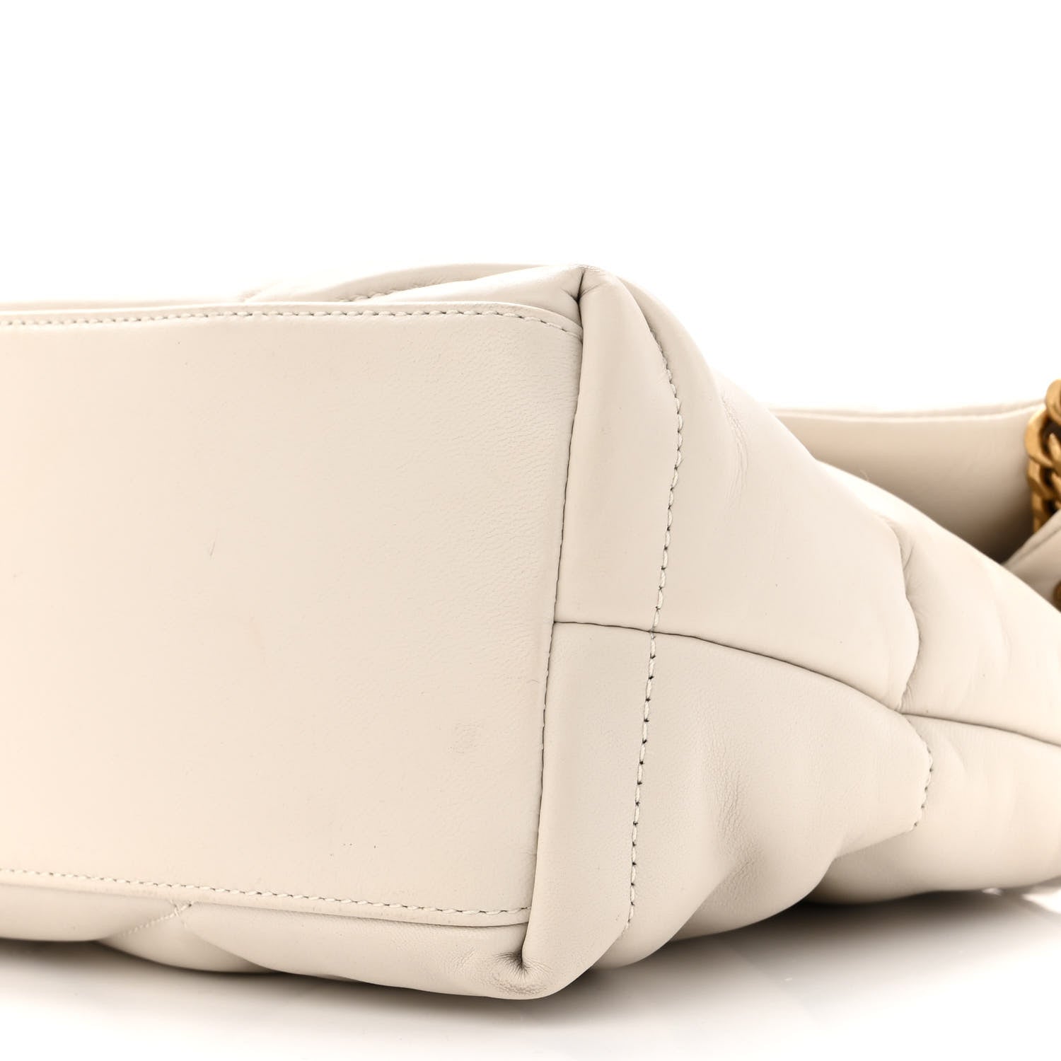 Saint Laurent Lambskin Quilted Small Loulou Puffer Monogram Chain Satchel Crema Soft 10 of 11