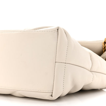 Saint Laurent Lambskin Quilted Small Loulou Puffer Monogram Chain Satchel Crema Soft 10 of 11