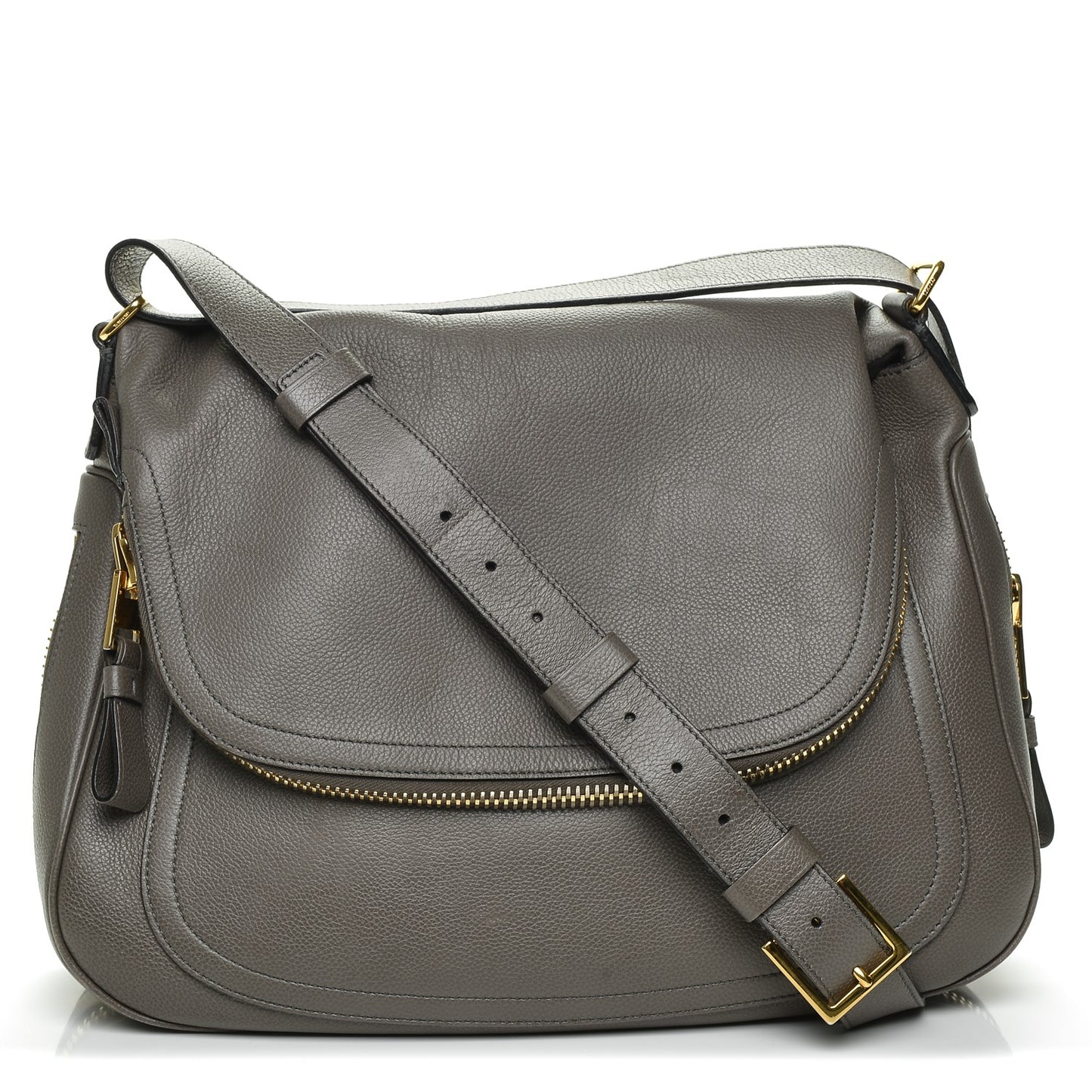 Pebbled Calfskin Large Jennifer Graphite