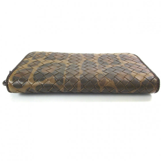 Bottega Veneta Nappa Leopard Print Intrecciato Zip Around Wallet 4 of 9