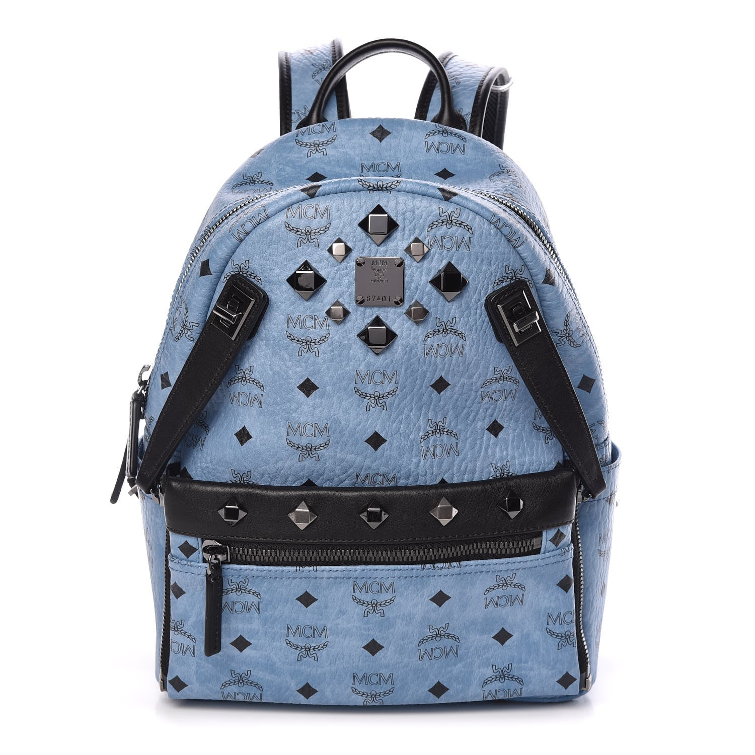 MCM Visetos Studded Small Dual Stark Backpack Munich Blue 1 of 13