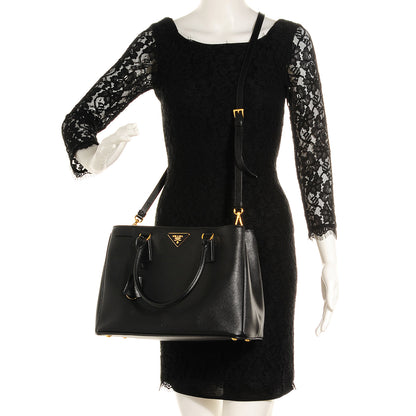 Prada Saffiano Lux Medium Tote Nero Black 2 of 12