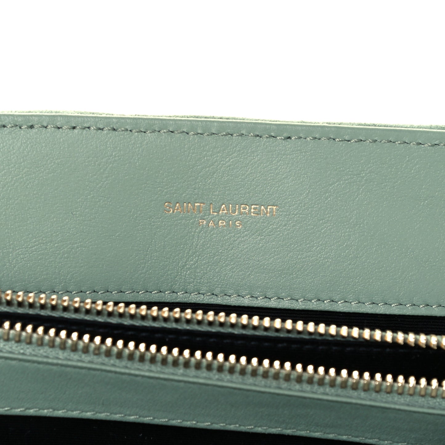 Suede Y Quilted Monogram Medium Loulou Chain Satchel Deep Green