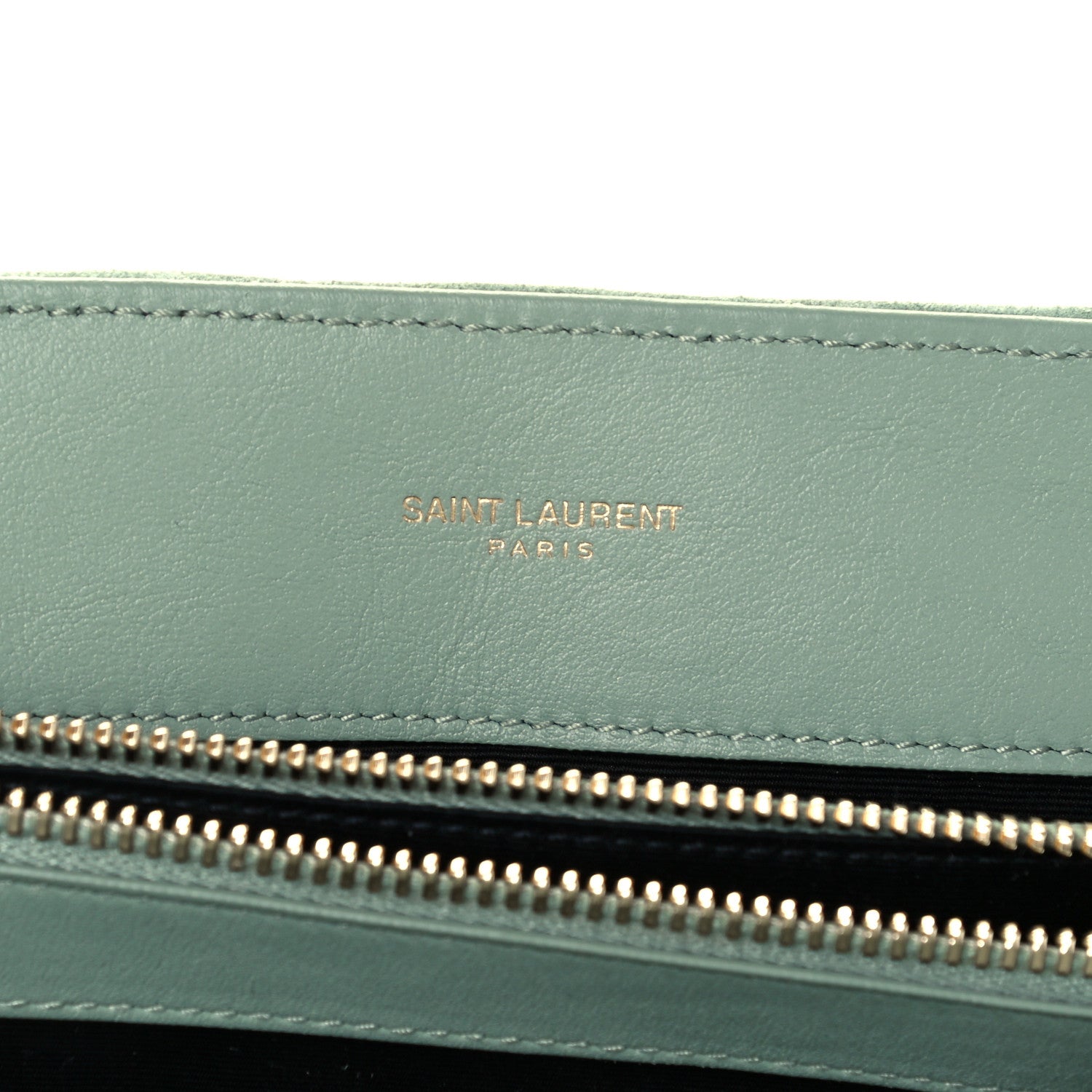 Saint Laurent Suede Y Quilted Monogram Medium Loulou Chain Satchel Deep Green 6 of 11
