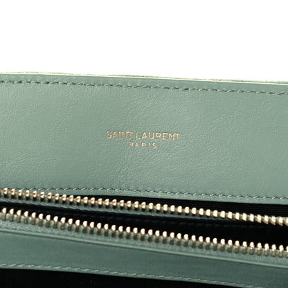 Saint Laurent Suede Y Quilted Monogram Medium Loulou Chain Satchel Deep Green 6 of 11