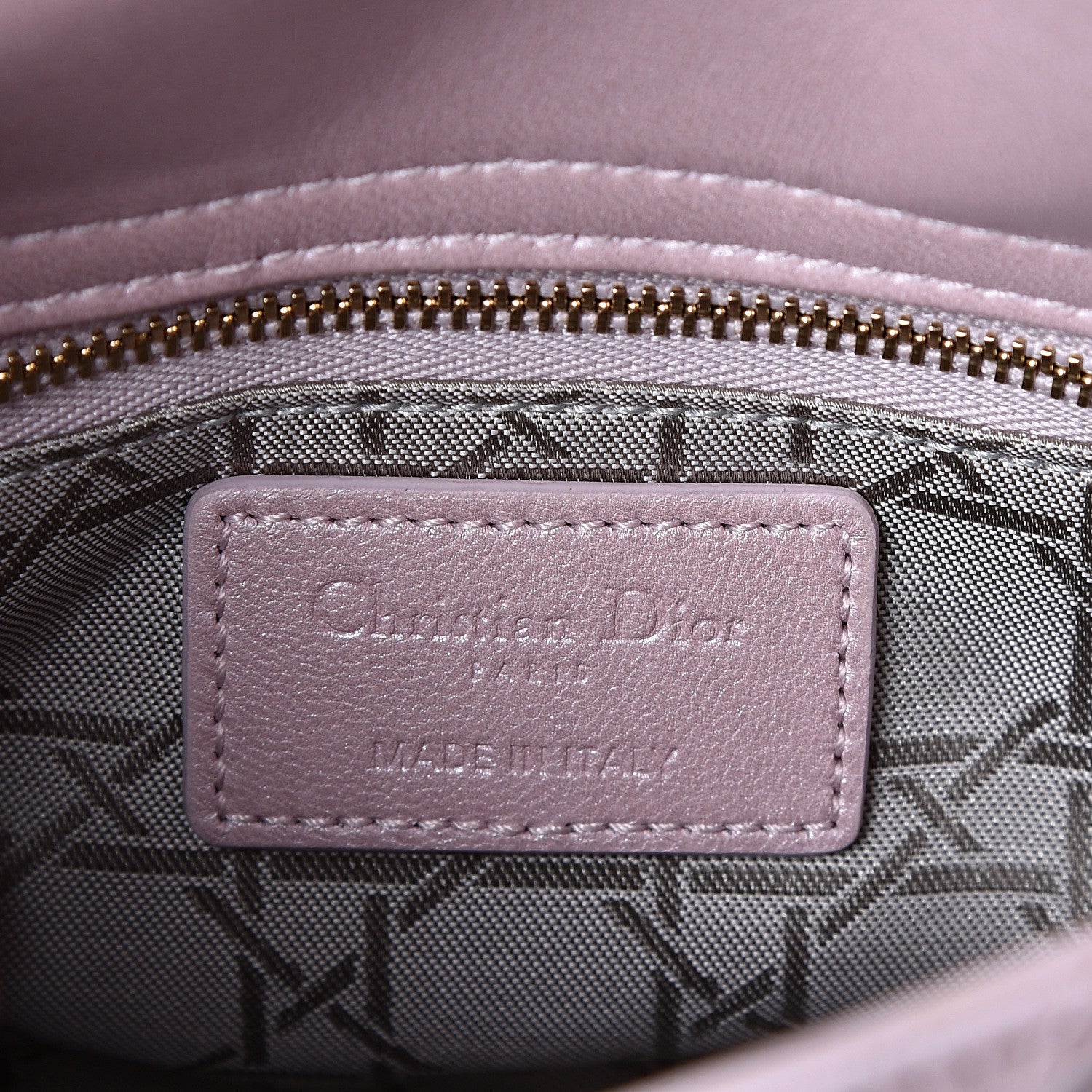 Christian Dior Metallic Lambskin Cannage Mini Lady Dior Lotus 5 of 9
