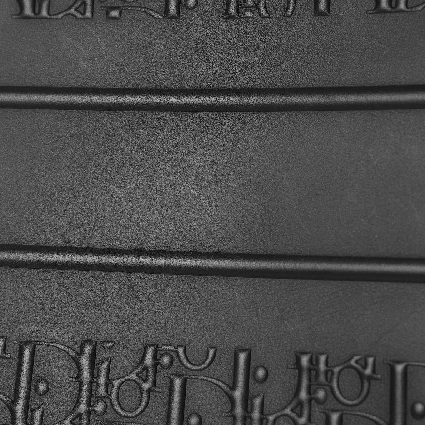 Oblique Calfskin Embossed Book Tote Black
