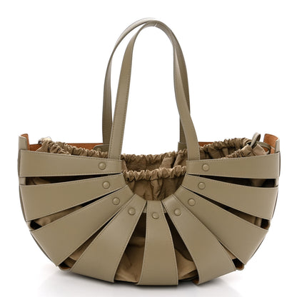 Bottega Veneta French Calfskin Shell Bag Taupe 1 of 11