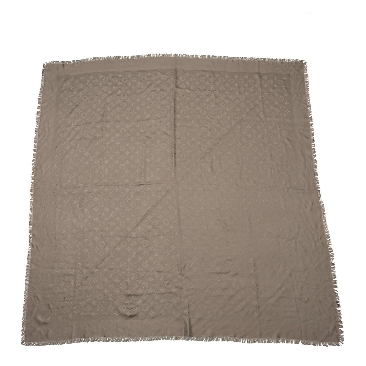 Silk Wool Monogram Shawl Verone