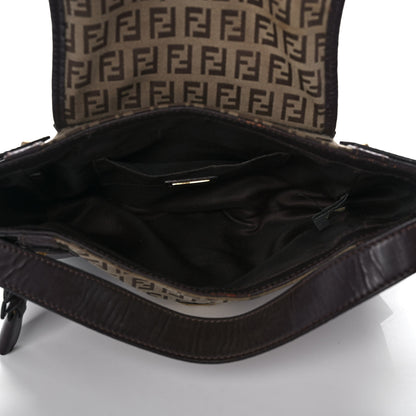 Fendi Zucchino Cuoio Ingrassato Medium Compilation Hobo Panna Salvia Moro 5 of 14
