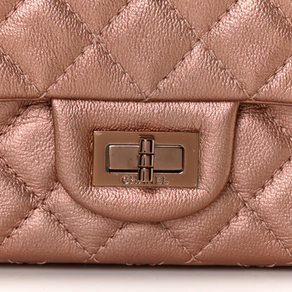 Chanel Metallic Grained Calfskin Quilted 2.55 Reissue Mini Flap Copper Pink 8 of 11