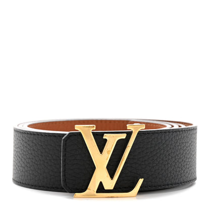 Louis Vuitton Taurillon Calfskin 30mm LV Initiales Reversible Belt 110 44 Black 1 of 11
