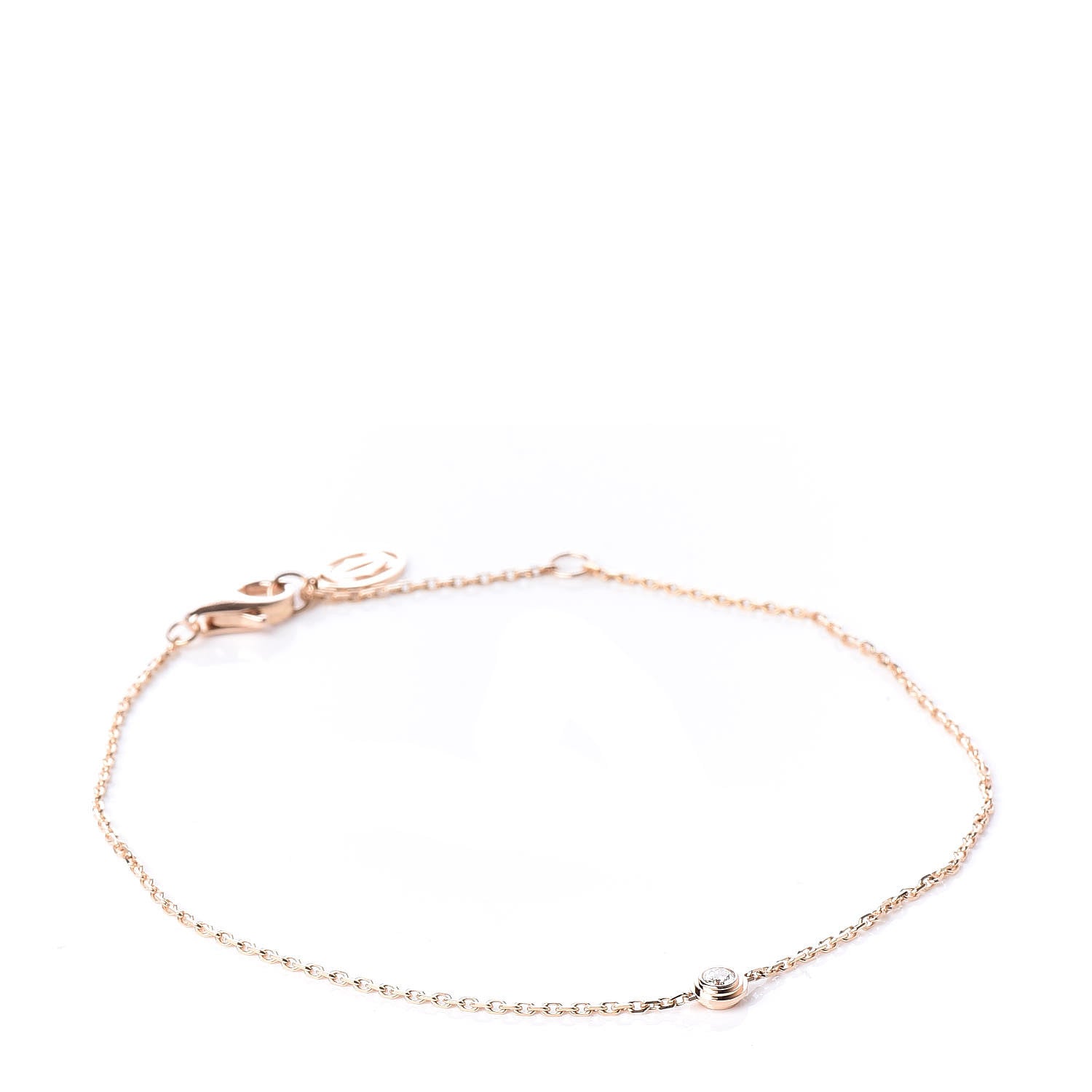 Cartier 18K Pink Gold Diamond XS D'Amour Bracelet 1 of 6