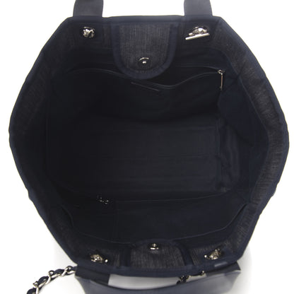 Chanel Denim Medium Deauville Tote Dark Blue 6 of 11