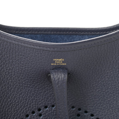 Hermes Taurillon Clemence Evelyne TPM Bleu Nuit 6 of 11
