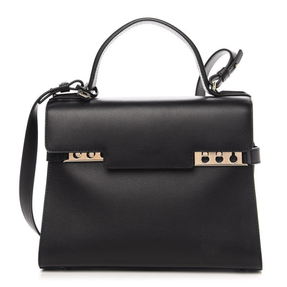 Delvaux Calfskin MM Tempete Satchel Black 1 of 13
