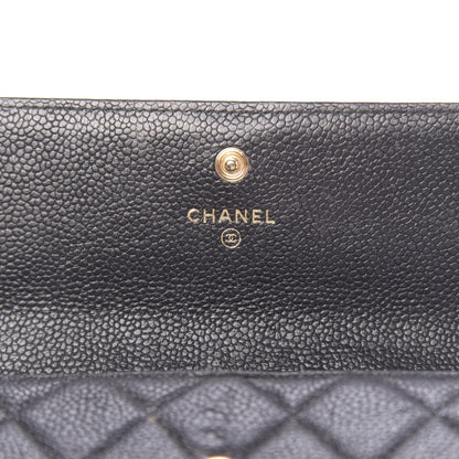 Chanel Caviar Quilted Large Boy Gusset Flap Wallet Black 6 of 12
