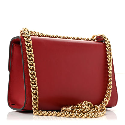 Gucci Calfskin Crystal Star Embroidered Small Padlock Shoulder Bag Hibiscus Red 3 of 15