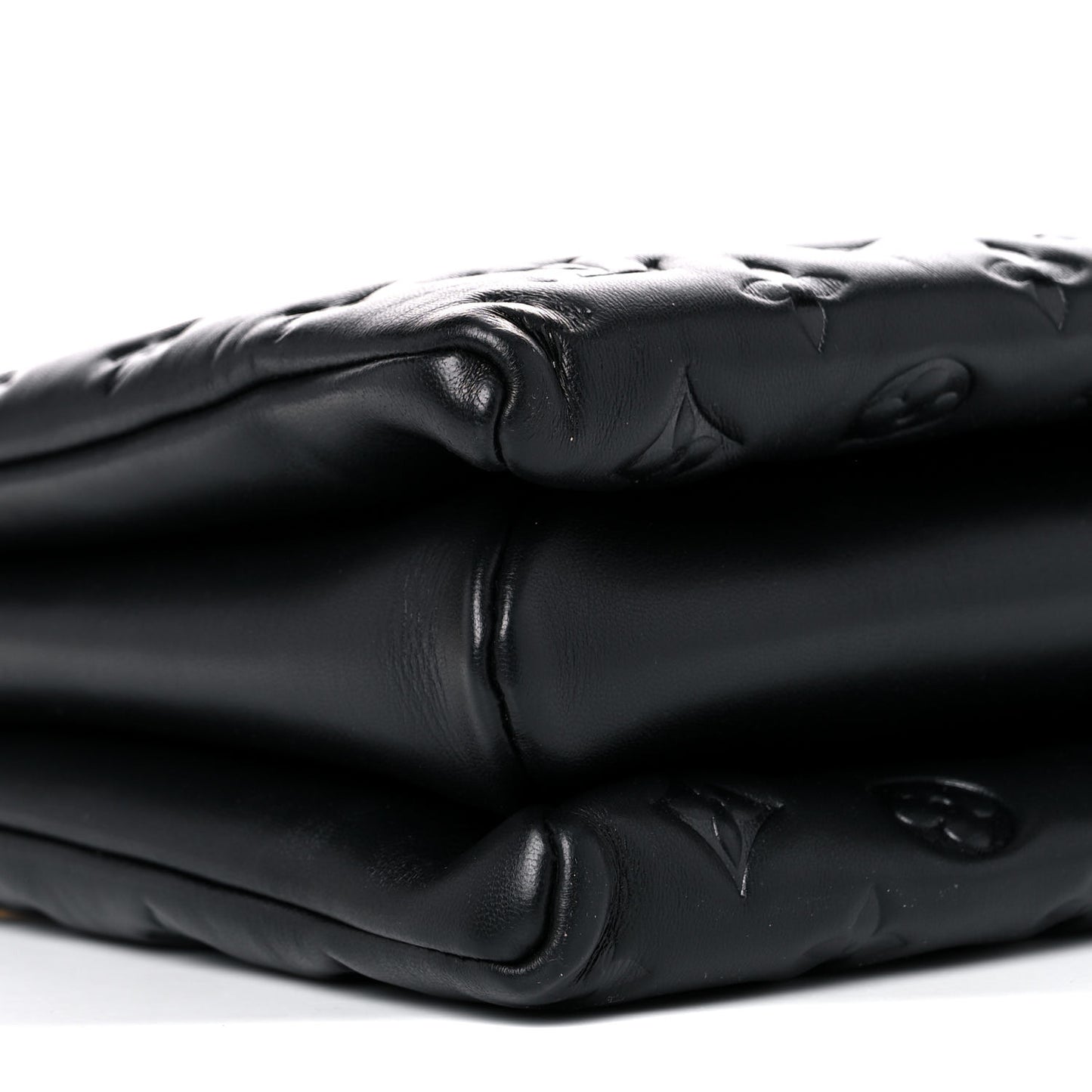 Lambskin Embossed Monogram Coussin MM Black
