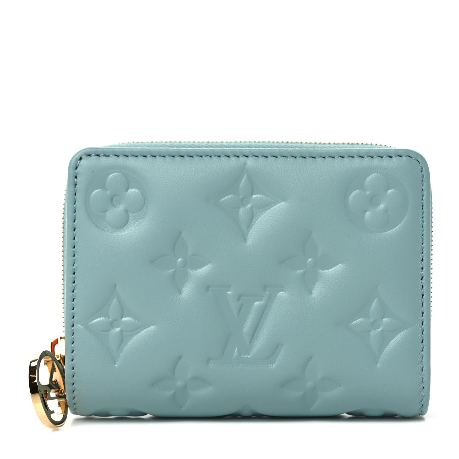 Louis Vuitton Lambskin Embossed Monogram Lou Coussin Wallet Bleu 1 of 7