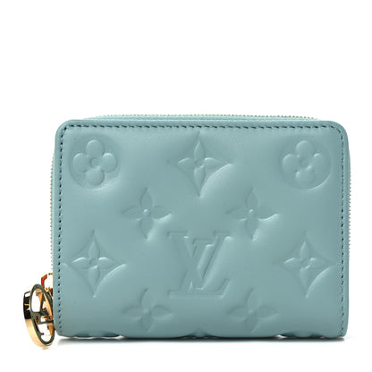 Louis Vuitton Lambskin Embossed Monogram Lou Coussin Wallet Bleu 1 of 7